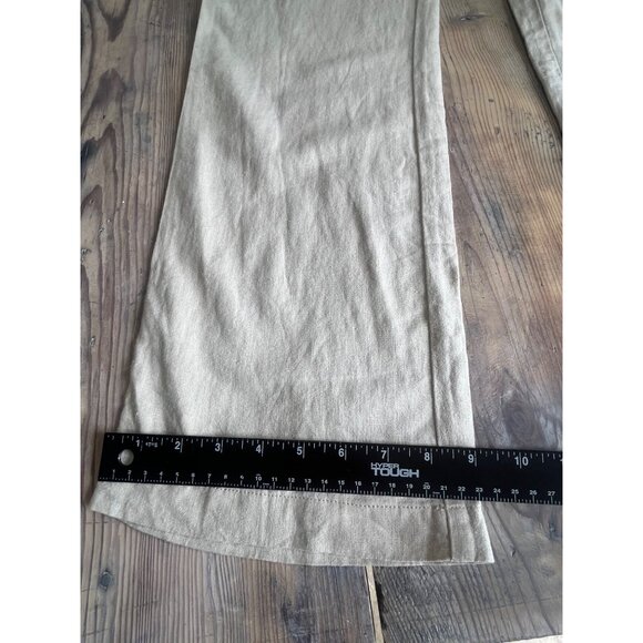 Est 1946 Cato Linen Blend Wide Leg Pant Womens Small Khaki Elastic Waist Pockets - Picture 9 of 9